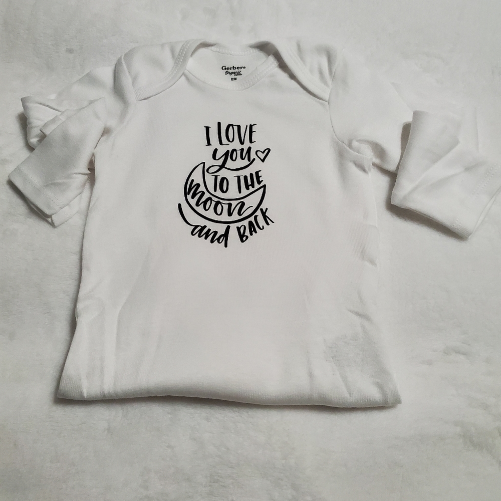 I love you to the moon and back long sleeve onesie
